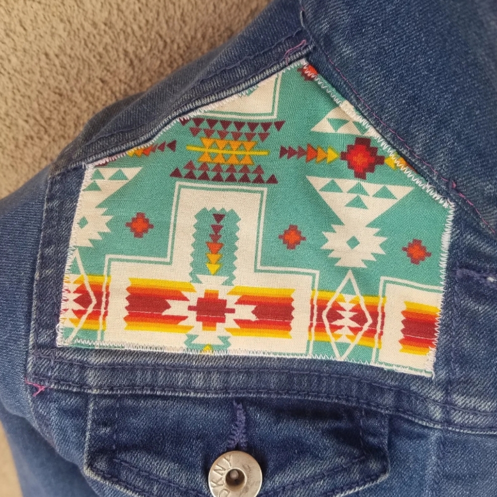 Kids Denim Tribal Jacket - Picture 3 of 7